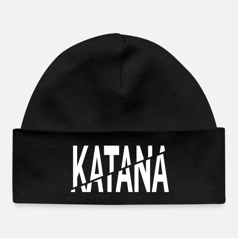 Coupe Katana - Bonnet bébé bio - noir