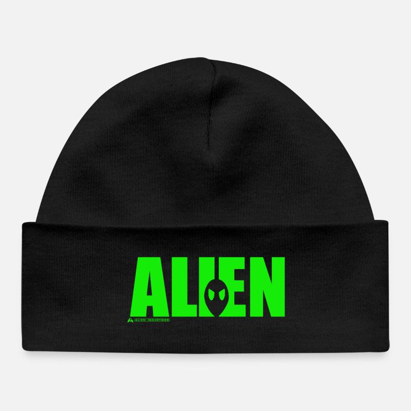 alien shadow - Baby Organic Beanie - black