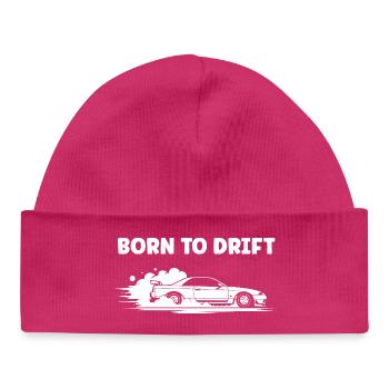Energisches Drift-Autorennen - Baby Organic Mütze - hot Pink - Vorne