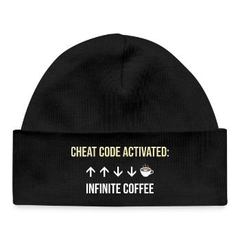Code Triche Actif Café Infini - Bonnet bébé bio - noir - Devant