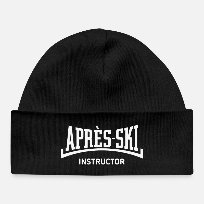 Après-Ski Instructor (Concave / Après Ski / B) - Baby Organic Beanie - black