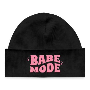 Babe Fashion Power Design - Baby Organic Beanie - black - Front