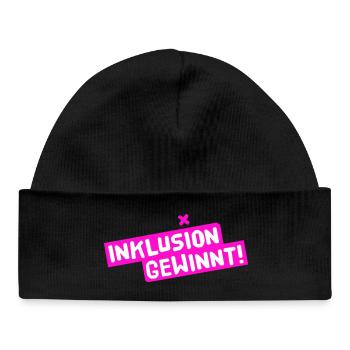 Inclusion wins - Baby Organic Beanie - black - Front