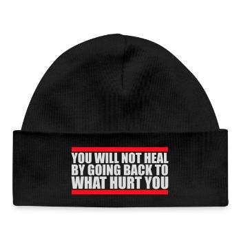 You Will Not Heal Healing Pain Let Go New - Baby Organic Beanie - black - Front