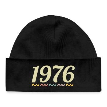 1976 - Baby Organic Beanie - black - Front