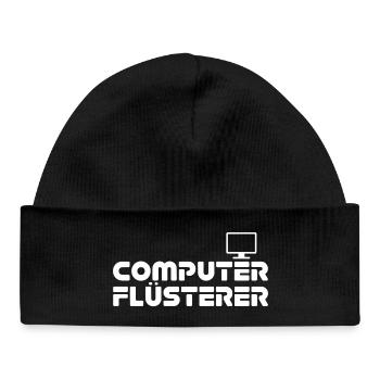Computer Flüsterer Retro-Print - Baby Organic Mütze - Schwarz - Vorne