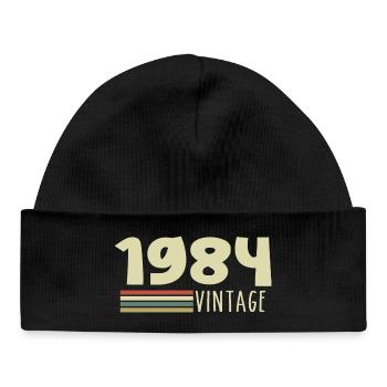 1984-Anniversary-1984-retro-1984 - Baby Organic Beanie - black - Front