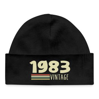 1983-Jubiläum-1983-retro-1983 - Baby Organic Mütze - Schwarz - Vorne