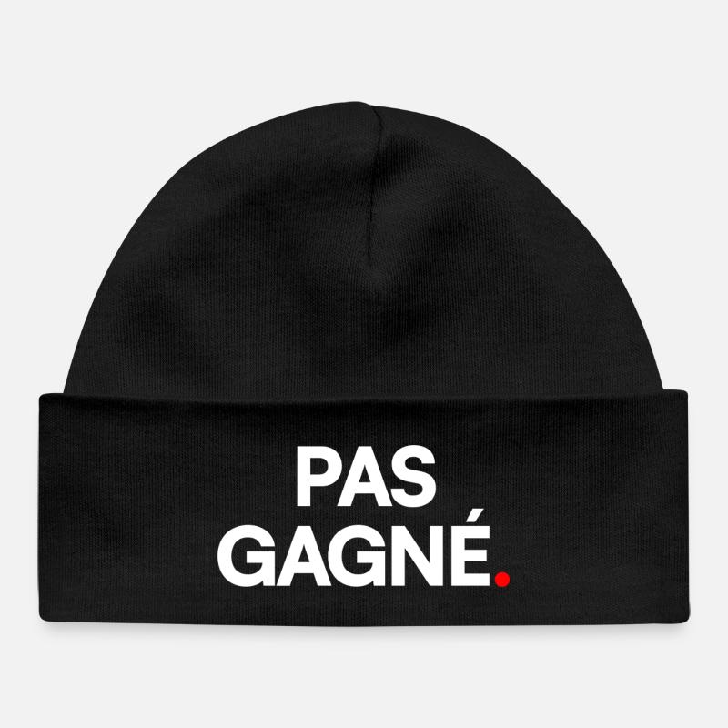 Pas gagné - Bonnet bébé bio - noir