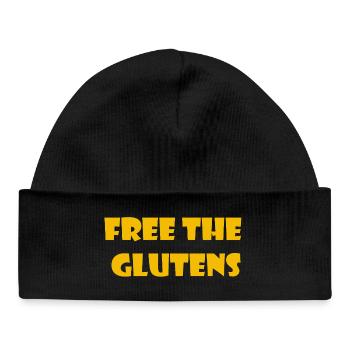 Free the glutens - Baby Organic Beanie - black - Front
