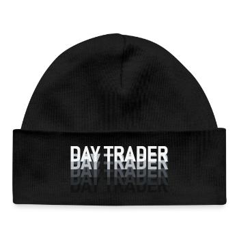 Day Trader Stock Market Stock Market Trader - Baby Organic Beanie - black - Front