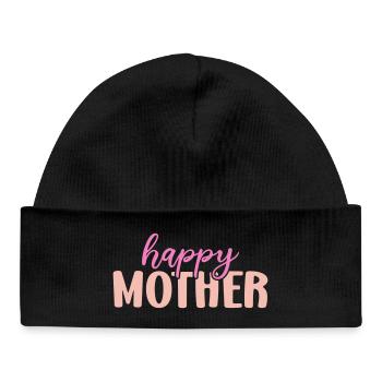 Mère heureuse - Bonnet bébé bio - noir - Devant