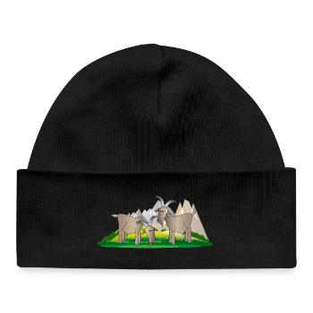 chèvres de montagne - Bonnet bébé bio - noir - Devant
