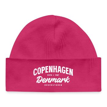 Copenhagen Vintage City Logo - Baby Organic Beanie - hot pink - Front