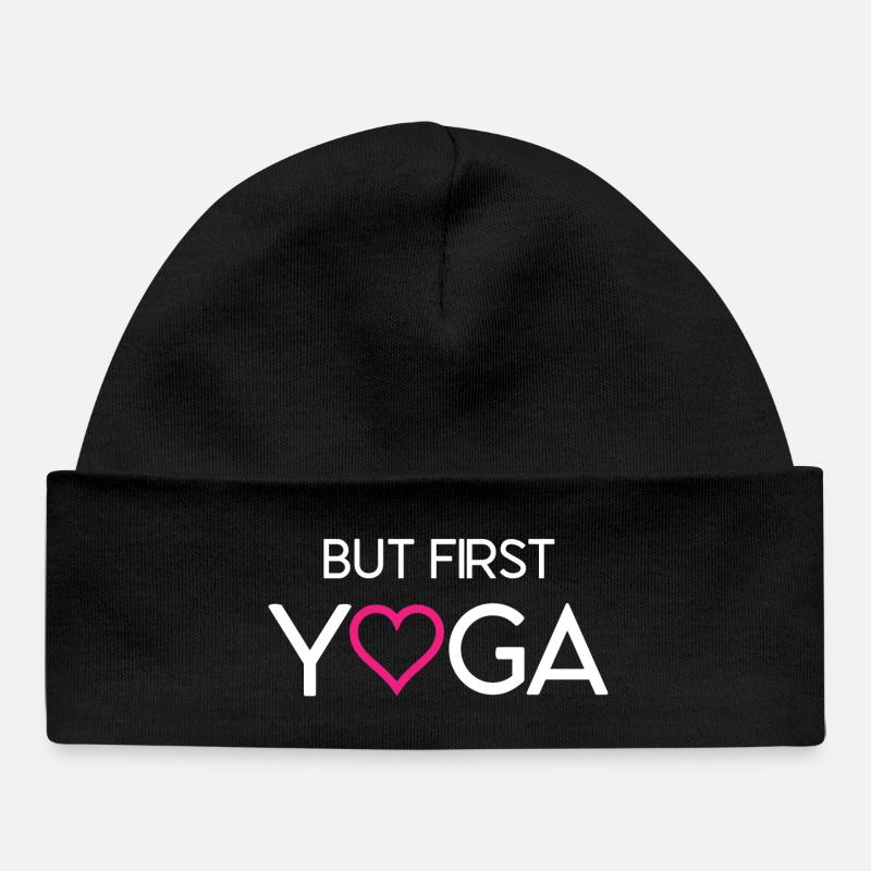 Mais d’abord le yoga - Bonnet bébé bio - noir
