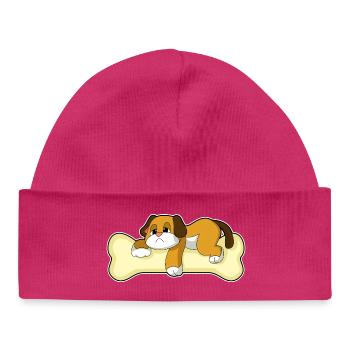 Os de chien - Bonnet bébé bio - hot pink - Devant