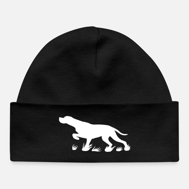 Pointer protruding (white) - Baby Organic Beanie - black
