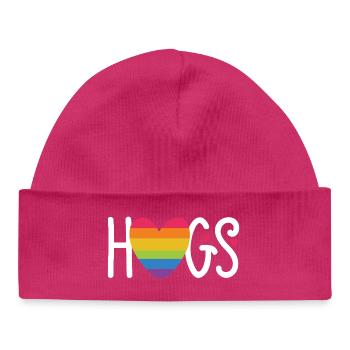 Mois de la fierté LGBT - Câlins - Bonnet bébé bio - hot pink - Devant