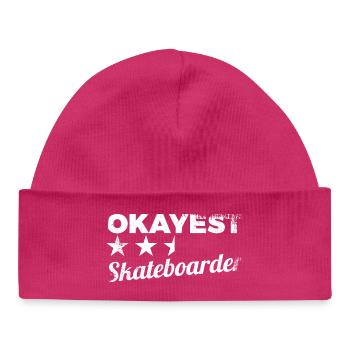 Average skateboarder - Baby Organic Beanie - hot pink - Front