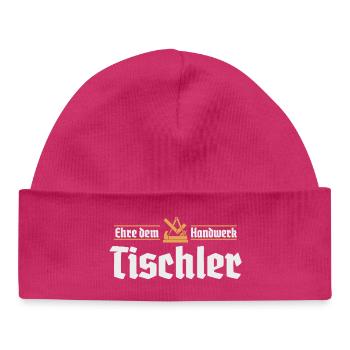 Carpenter Craft Guild Sign Guild Craftsman - Baby Organic Beanie - hot pink - Front