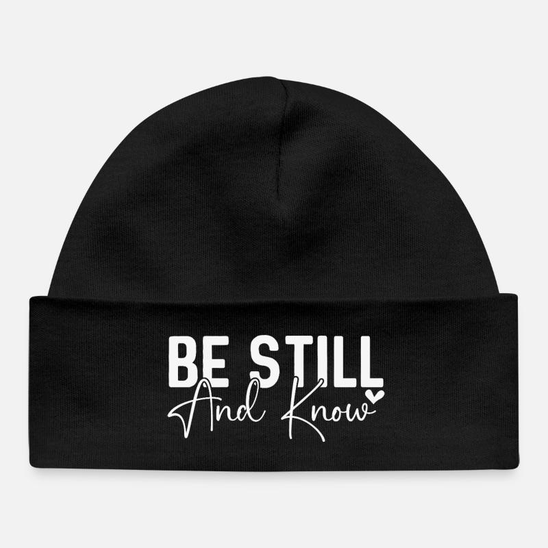 Restez tranquille et sachez - Bonnet bébé bio - noir