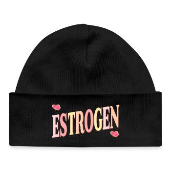 ÖSTROGEN WECHSELJAHRE - Baby Organic Mütze - Schwarz - Vorne