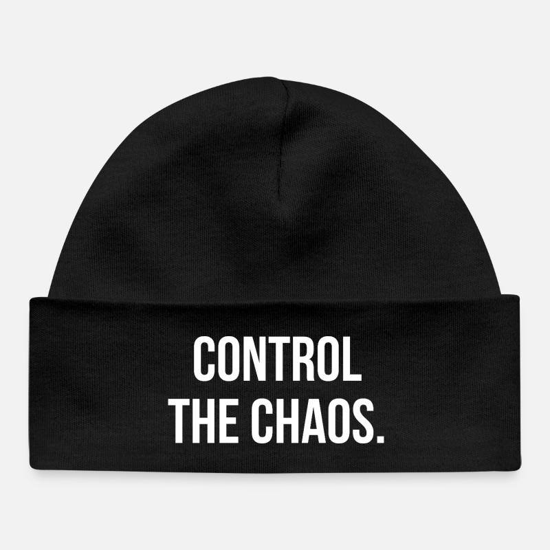 CONTROL THE CHAOS. | Greyline Official - Baby Organic Mütze - Schwarz