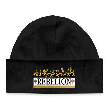 Rébellion - Bonnet bébé bio - noir - Devant