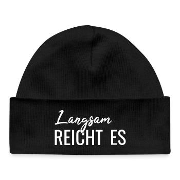 Slowly enough, - Baby Organic Beanie - black - Front