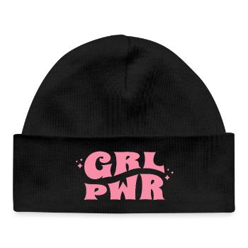 GRL PWR Feminine Style - Baby Organic Beanie - black - Front