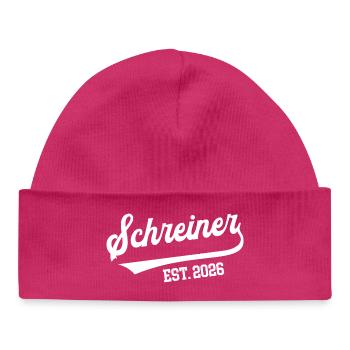 Carpenter 2026 Apprenticeship Profession Carpentry Apprentice - Baby Organic Beanie - hot pink - Front
