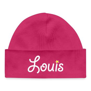 Louis - Baby Organic Beanie - hot pink - Front