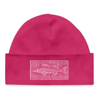 Line-Art – Noble Angler & Fischer Design - Baby Organic Beanie - hot pink - Front