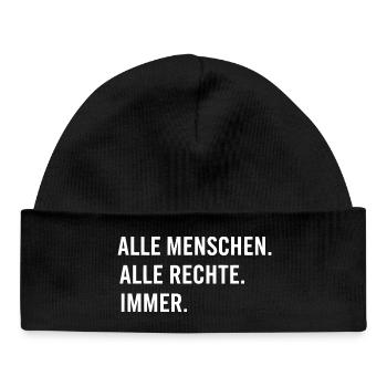 All people. All rights reserved. Always. - Baby Organic Beanie - black - Front