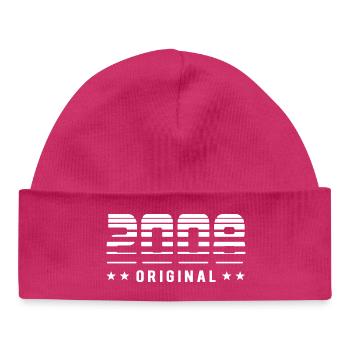 2008 Original Retrodesign | Birthday - Baby Organic Beanie - hot pink - Front