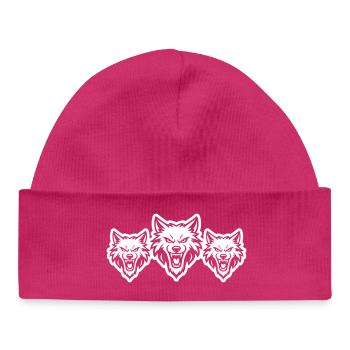 Wolf Team Pack - Baby Organic Beanie - hot pink - Front