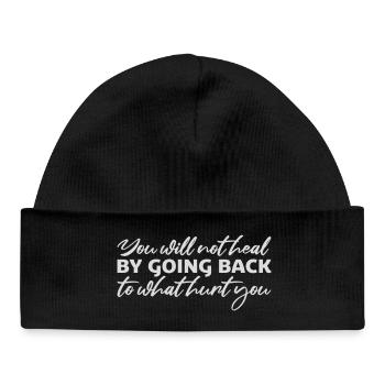 You Will Not Heal Healing Pain Let Go New - Baby Organic Beanie - black - Front