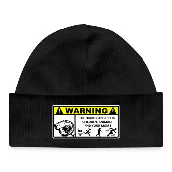 Avertissement Turbo Race - Bonnet bébé bio - noir - Devant