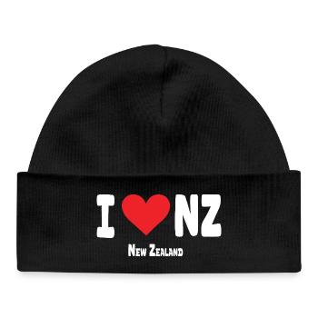 Ich liebe Neuseeland - Baby Organic Mütze - Schwarz - Vorne