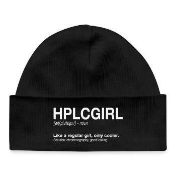 Chromatographie liquide haute performance HPLC Girl - Bonnet bébé bio - noir - Devant