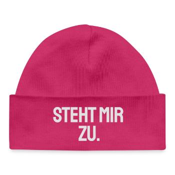 I'm entitled to it. Light design for dark products. - Baby Organic Beanie - hot pink - Front