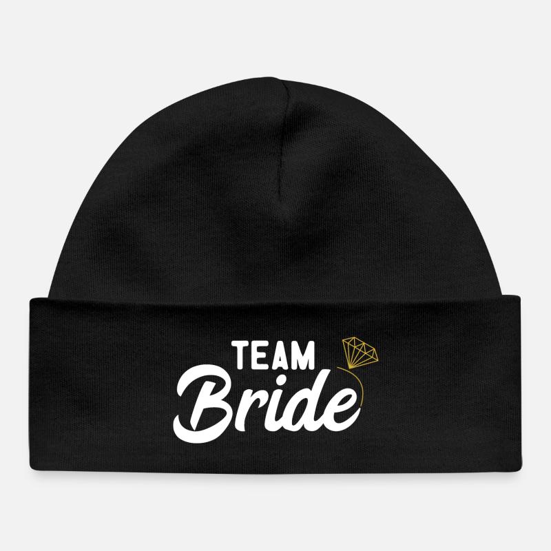 Team Bride Bride I JGA Partie De Poule - Bonnet bébé bio - noir