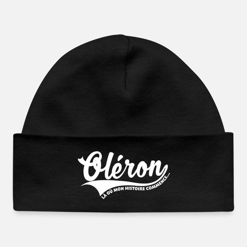 Oléron, Là où mon histoire commence... - Bonnet bébé bio - noir