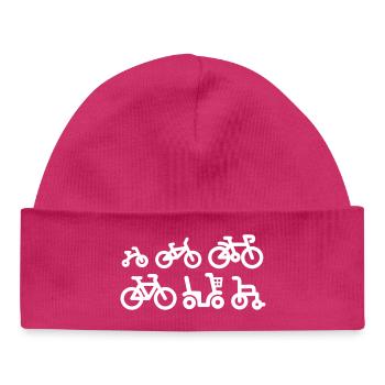 Evolution Radfahren Radrennen Rennrad Fahrrad - Baby Organic Mütze - hot Pink - Vorne