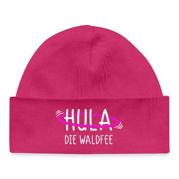 Hula die Waldfee - Für Coole Hula Girls - Baby Organic Mütze - hot Pink - Vorne