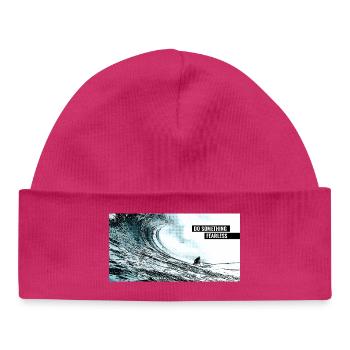 Do Something Fearless - Baby Organic Beanie - hot pink - Front