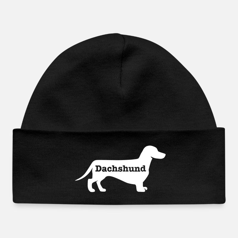Teckel - Bonnet bébé bio - noir