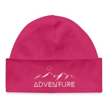 Adventure Mountains Moon - Baby Organic Beanie - hot pink - Front