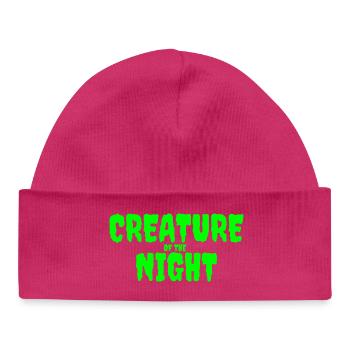 Kreatur der Nacht Horror Text - Baby Organic Mütze - hot Pink - Vorne