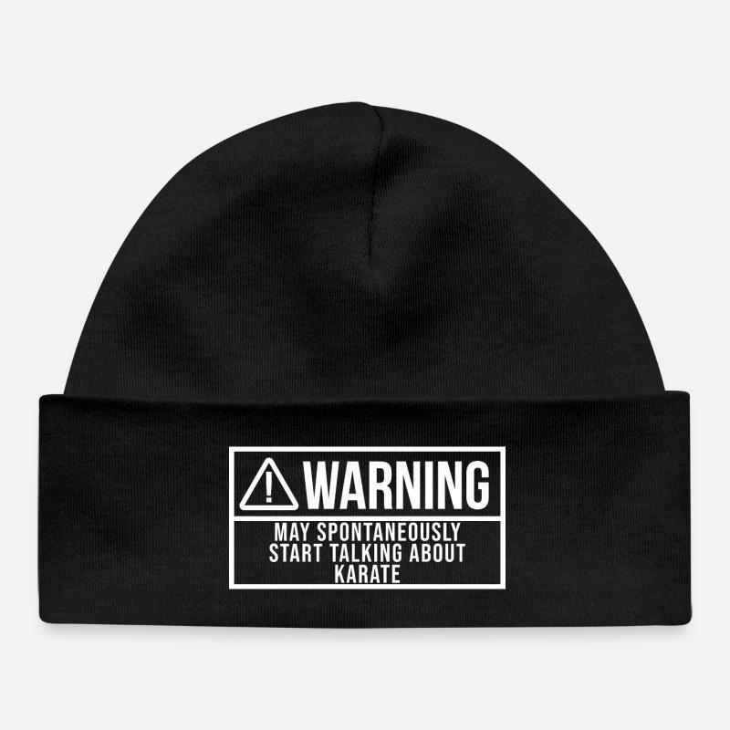 karaté - Bonnet bébé bio - noir